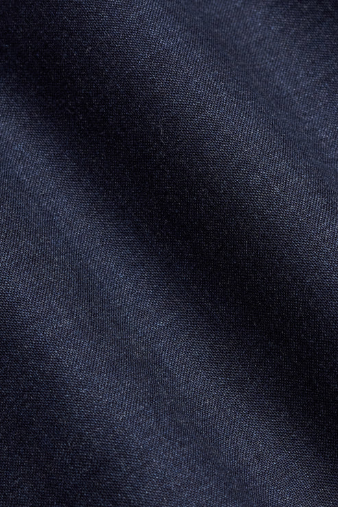 Scabal Navy Blue Plain Weave Custom Suit