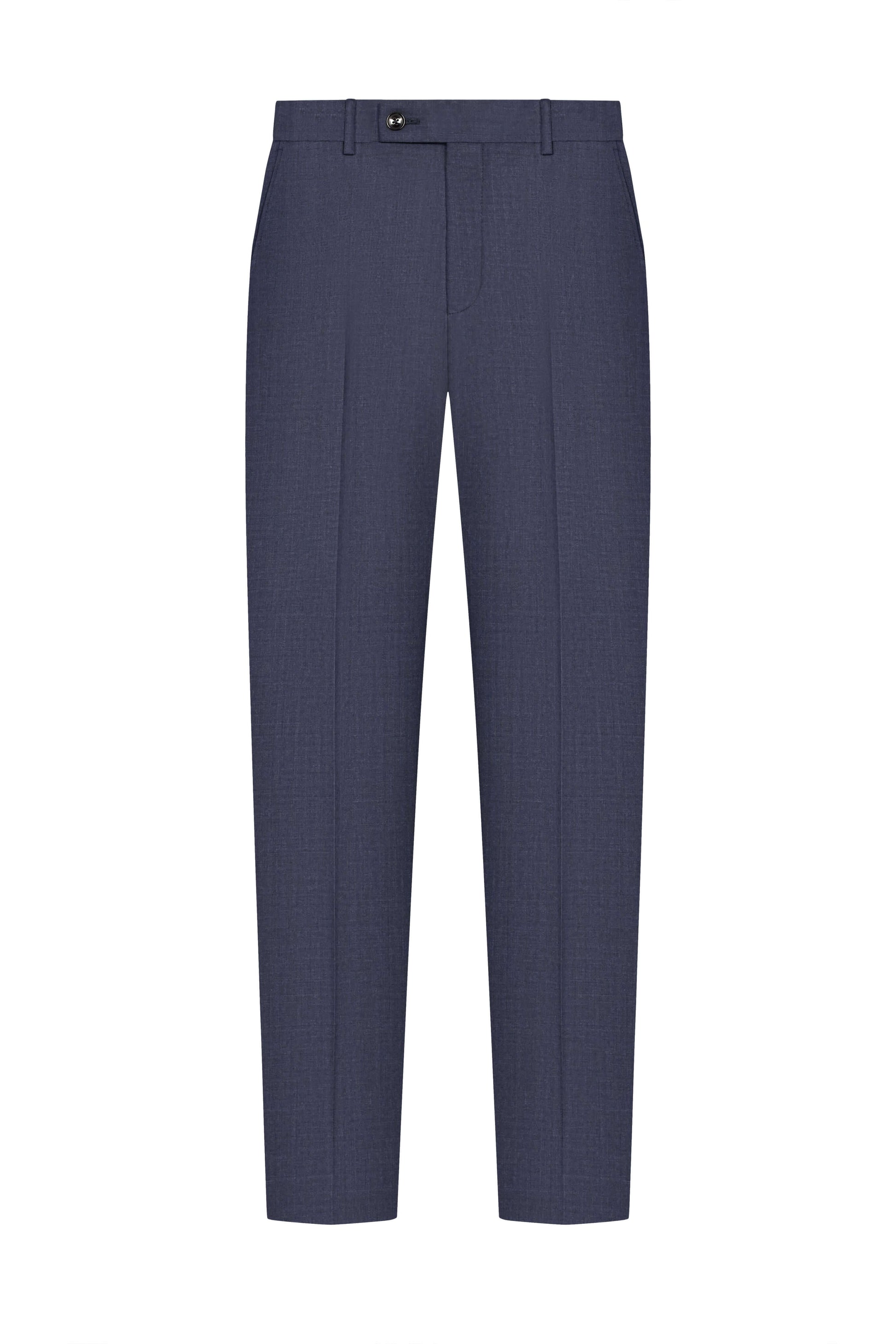 Scabal Navy Blue Plain Weave Custom Suit