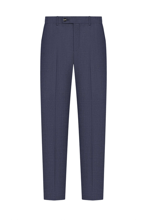Scabal Navy Blue Plain Weave Custom Suit
