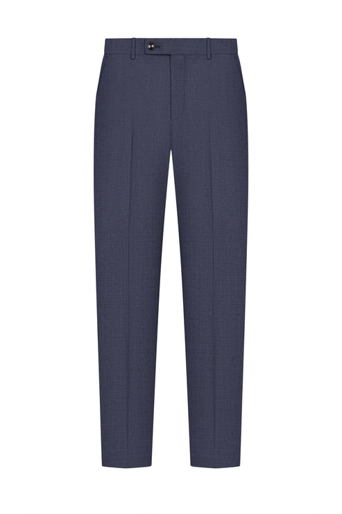 Scabal Navy Blue Plain Weave Custom Suit
