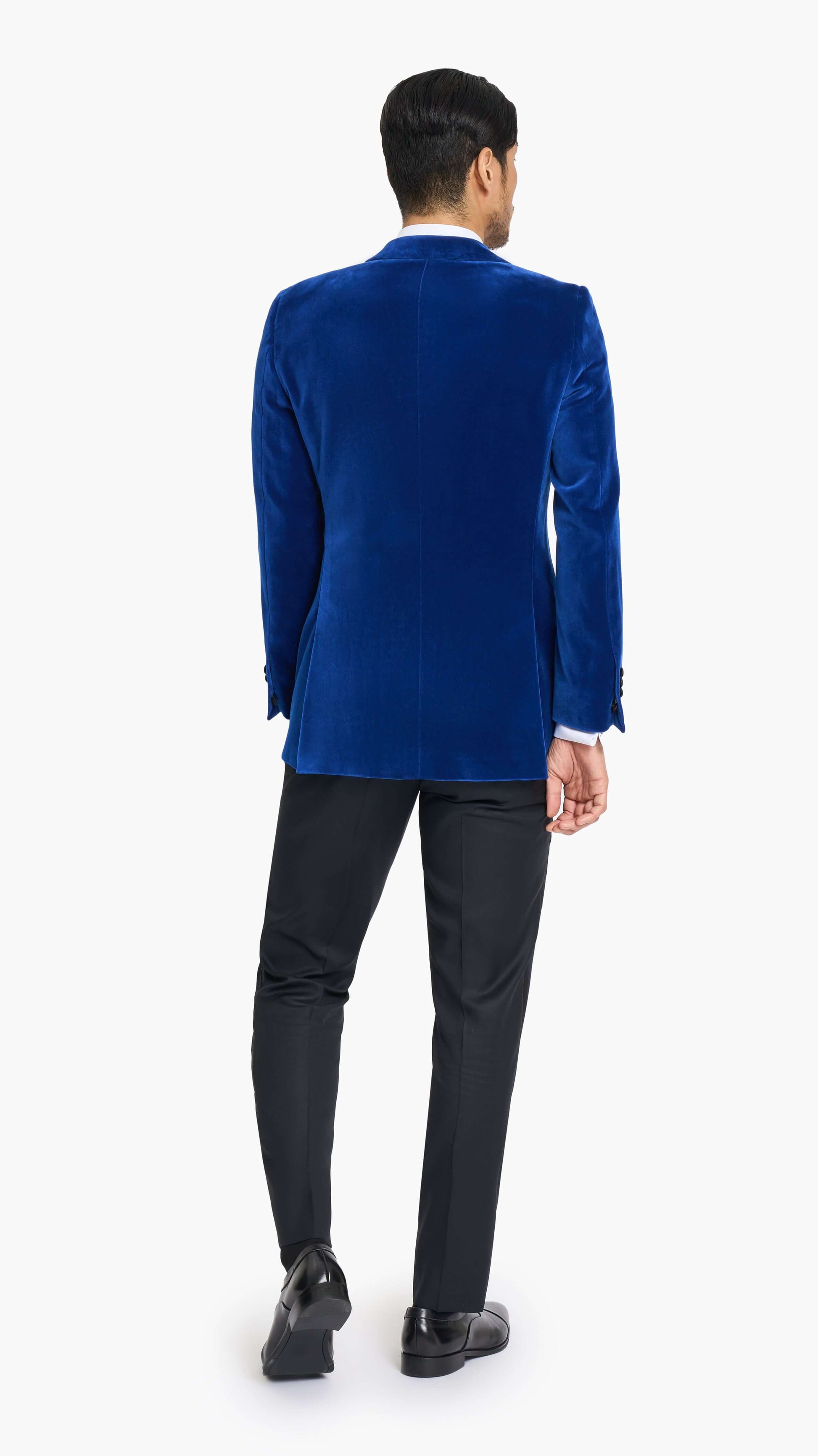 Scabal Saphire Blue Velvet Custom Tuxedo Jacket - Edit Suits Co. Scabal Saphire Blue Velvet Custom Tuxedo Jacket - Edit Suits Co.