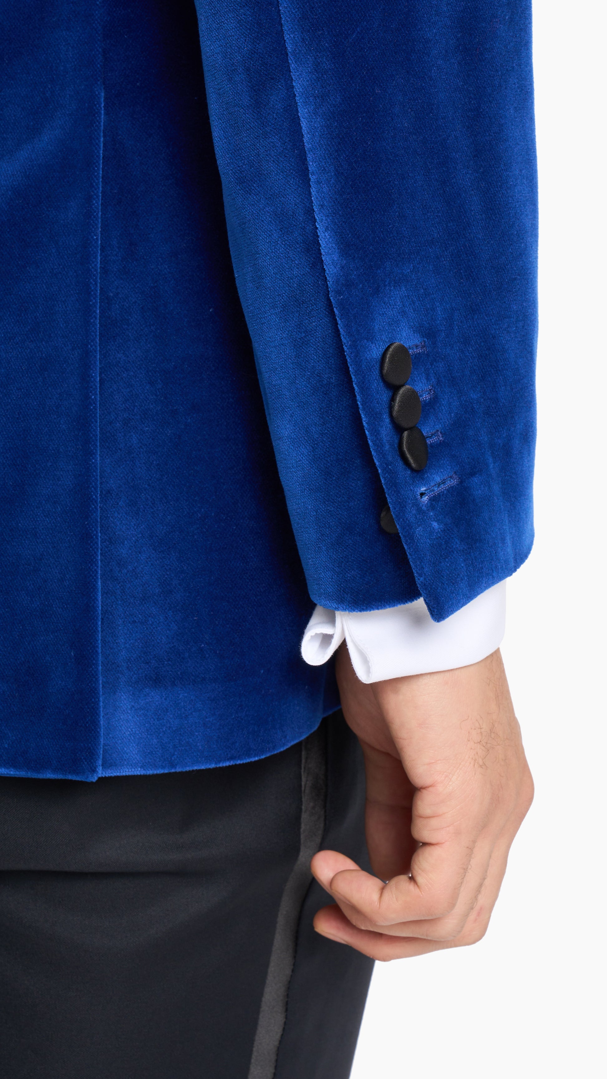 Scabal Saphire Blue Velvet Tuxedo Jacket