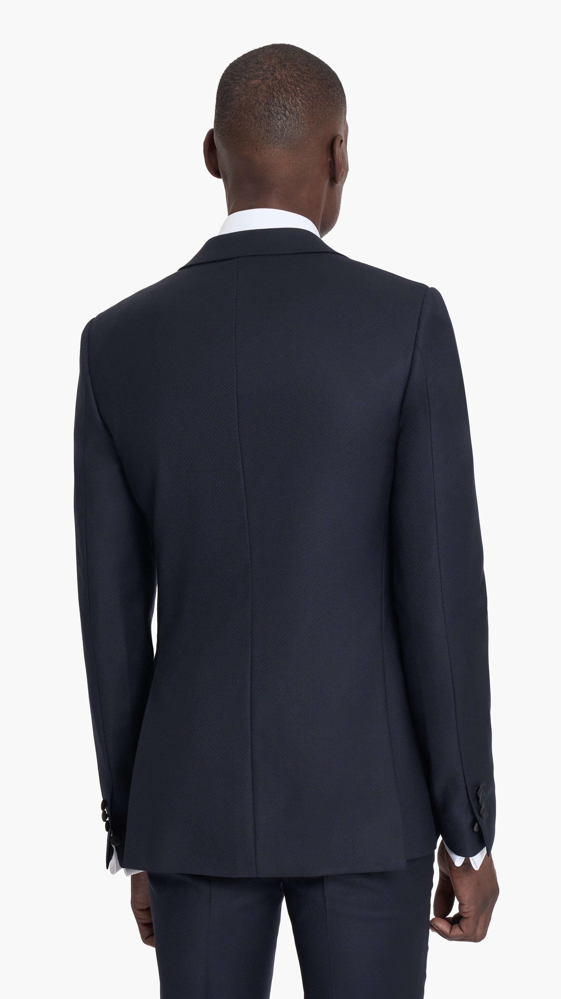 Scabal Midnight Blue Jacquard Tuxedo Jacket