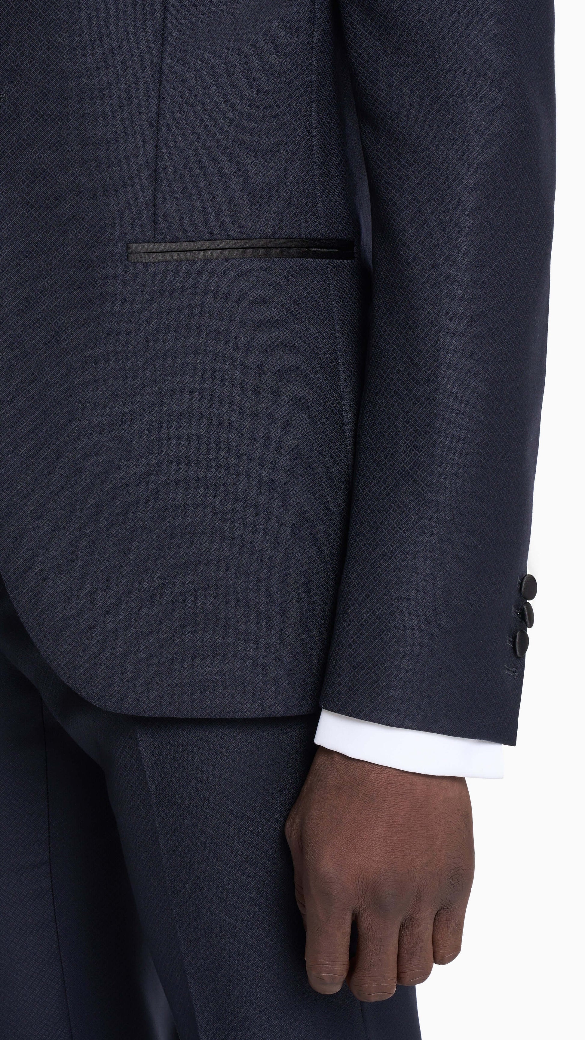 Scabal Midnight Blue Jacquard Tuxedo Jacket