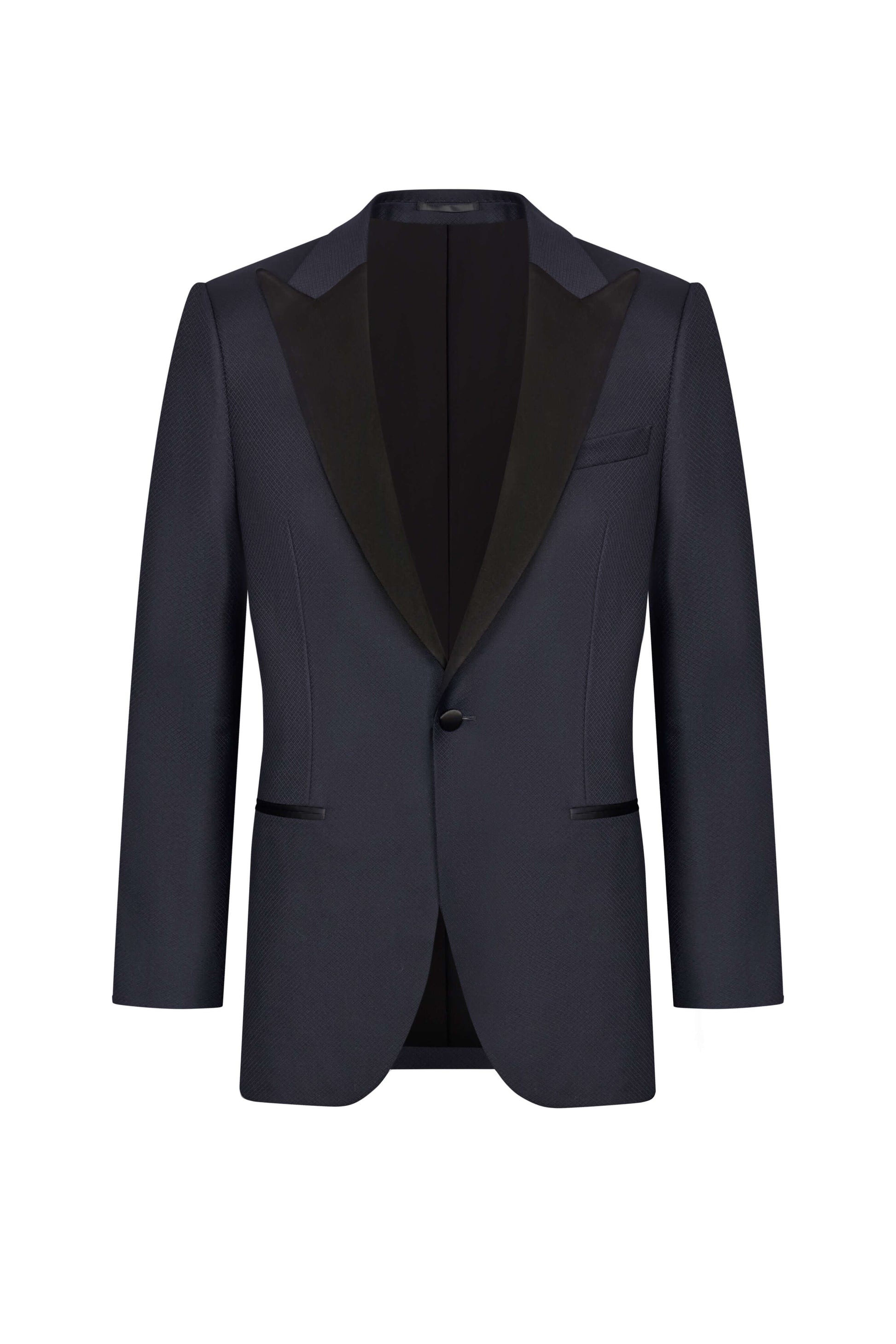 Scabal Midnight Blue Jacquard Tuxedo Jacket