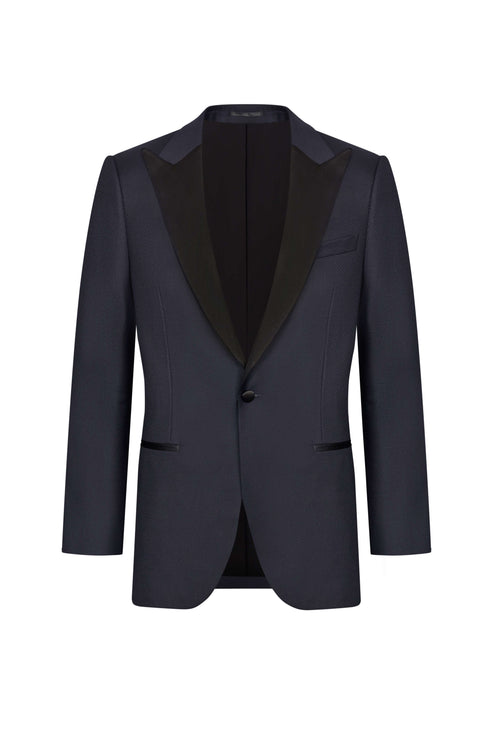 Scabal Midnight Blue Jacquard Tuxedo Jacket