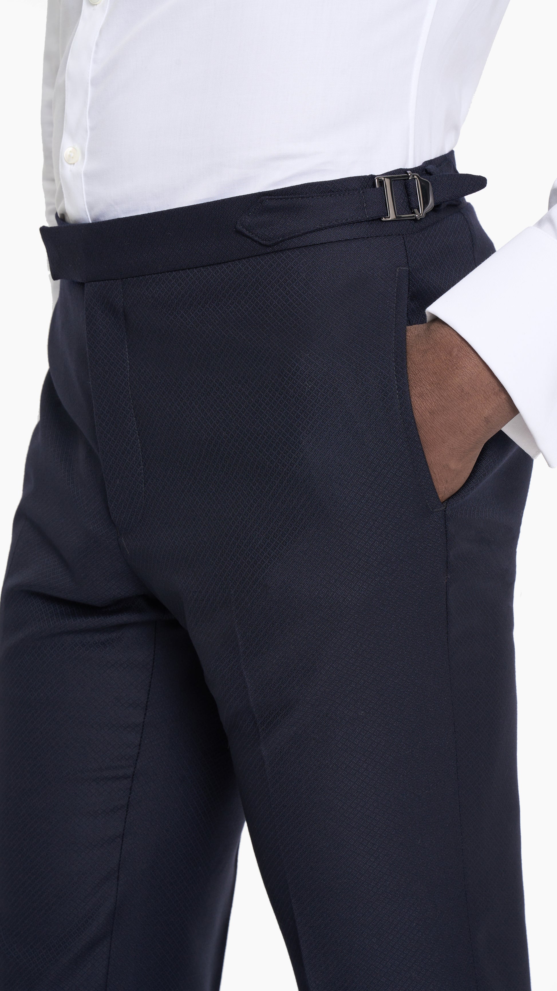 Scabal Midnight Blue Jacquard Custom Tuxedo Suit
