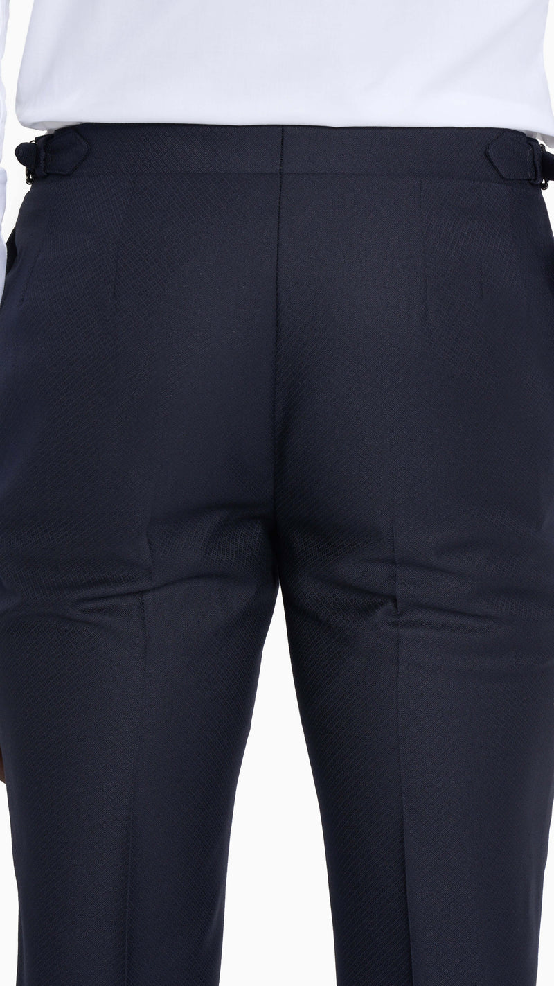 Scabal Midnight Blue Jacquard Custom Tuxedo Suit