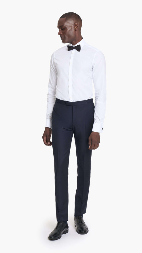 Scabal Midnight Blue Jacquard Custom Tuxedo Suit