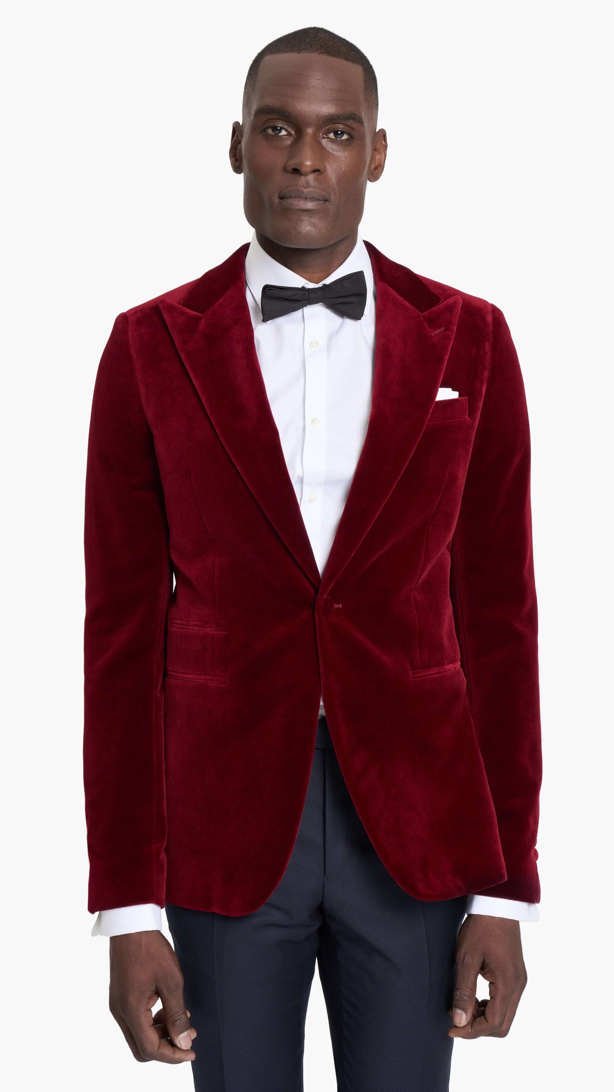 Cherry Colour Velvet Suit