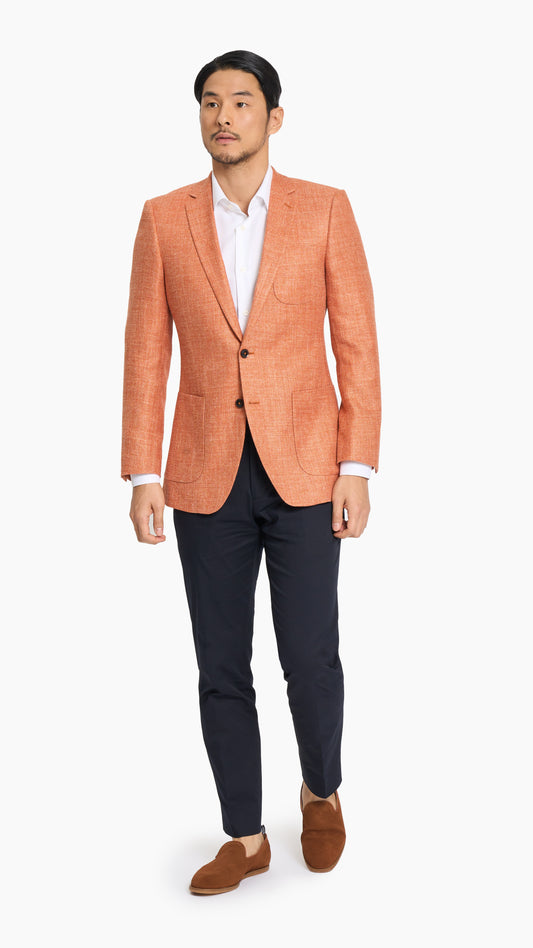 Holland & Sherry Terracotta Basket Weave Jacket