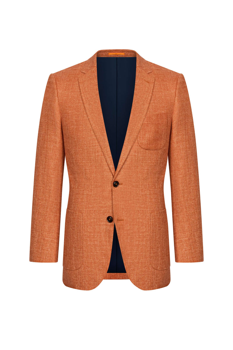 Holland & Sherry Terracotta Basket Weave Jacket