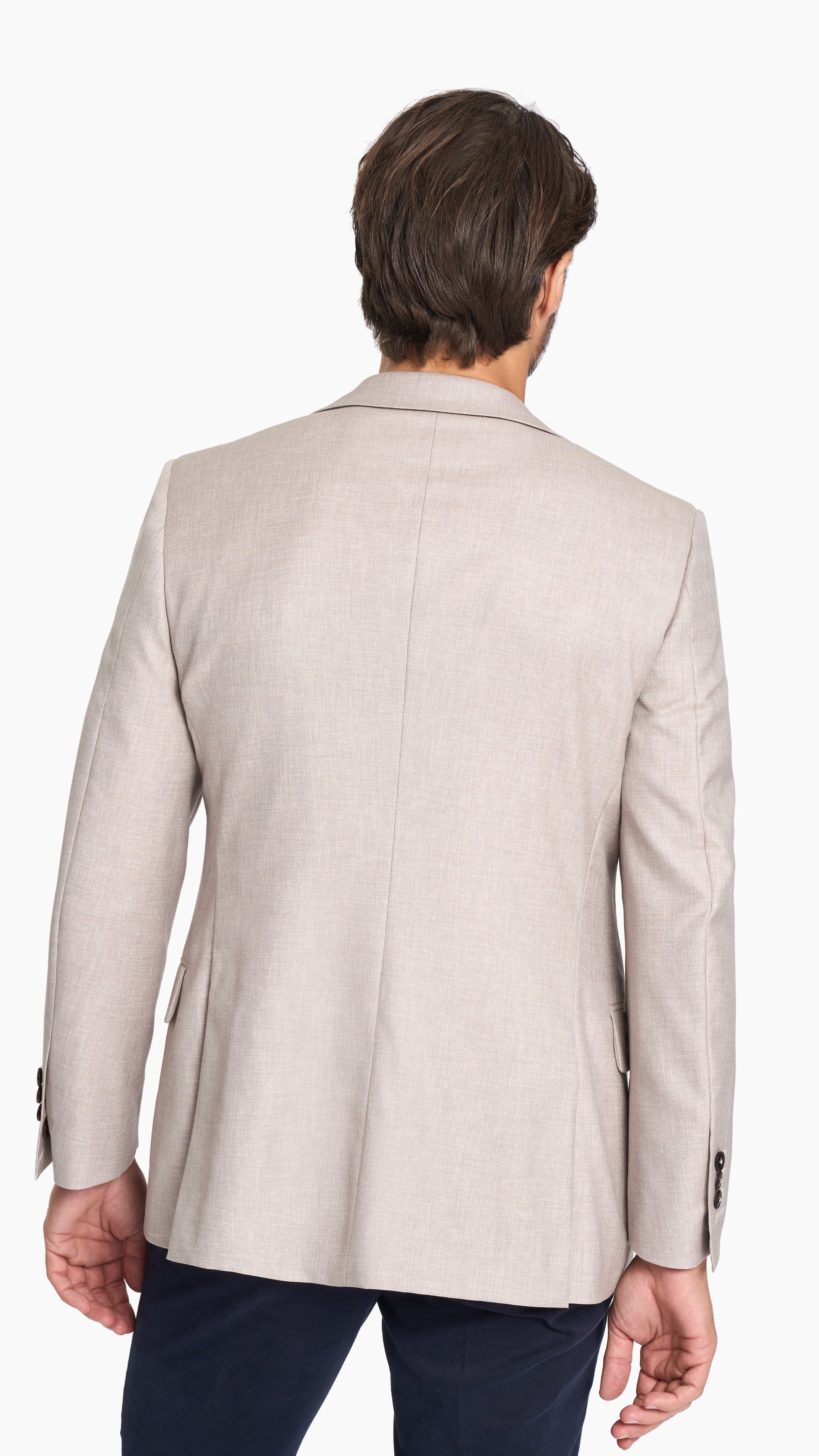 Dormeuil Beige Sharkskin Custom Jacket