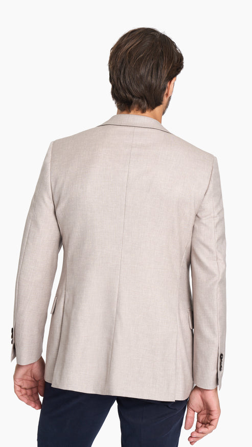 Dormeuil Beige Sharkskin Custom Jacket