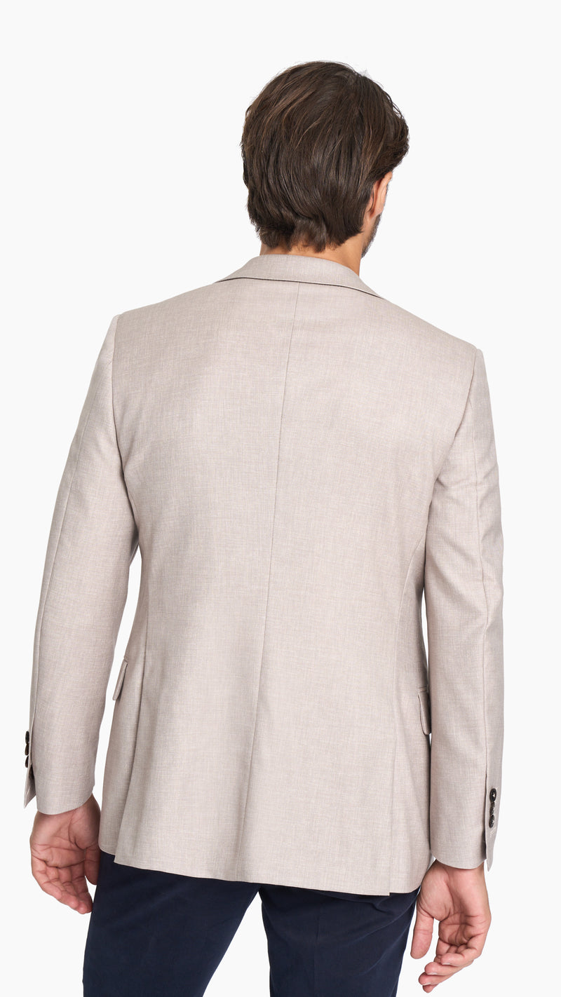 Dormeuil Beige Sharkskin Custom Jacket