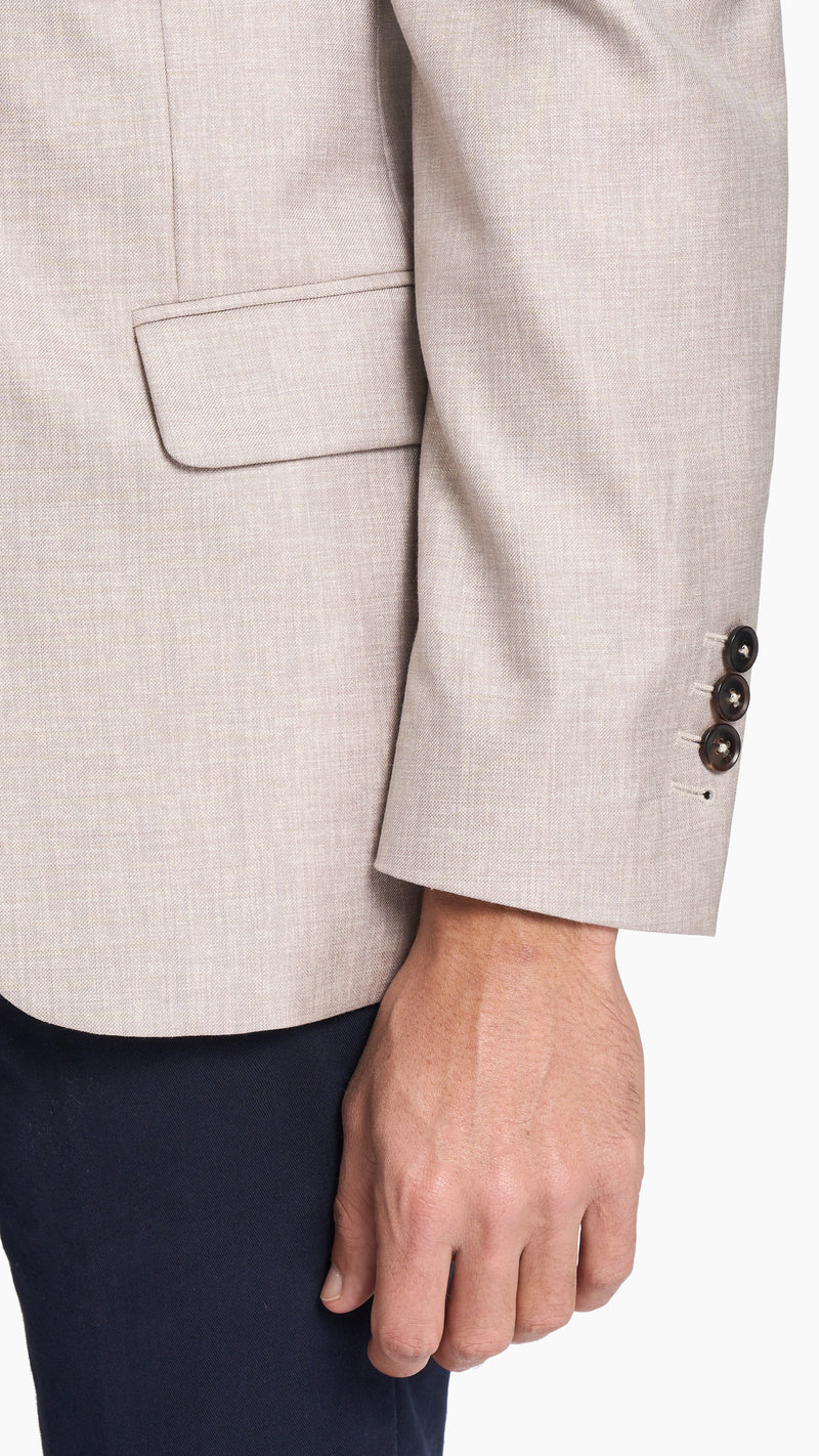 Dormeuil Beige Sharkskin Custom Jacket