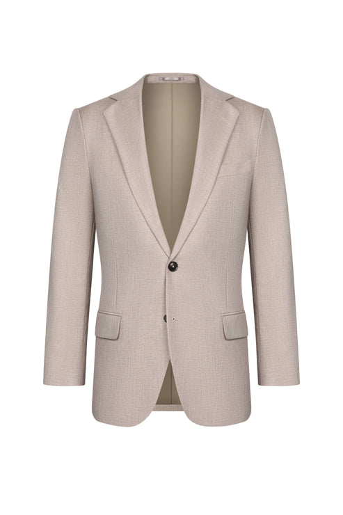 Dormeuil Beige Sharkskin Custom Jacket