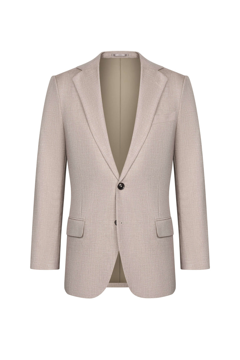 Dormeuil Beige Sharkskin Custom Jacket