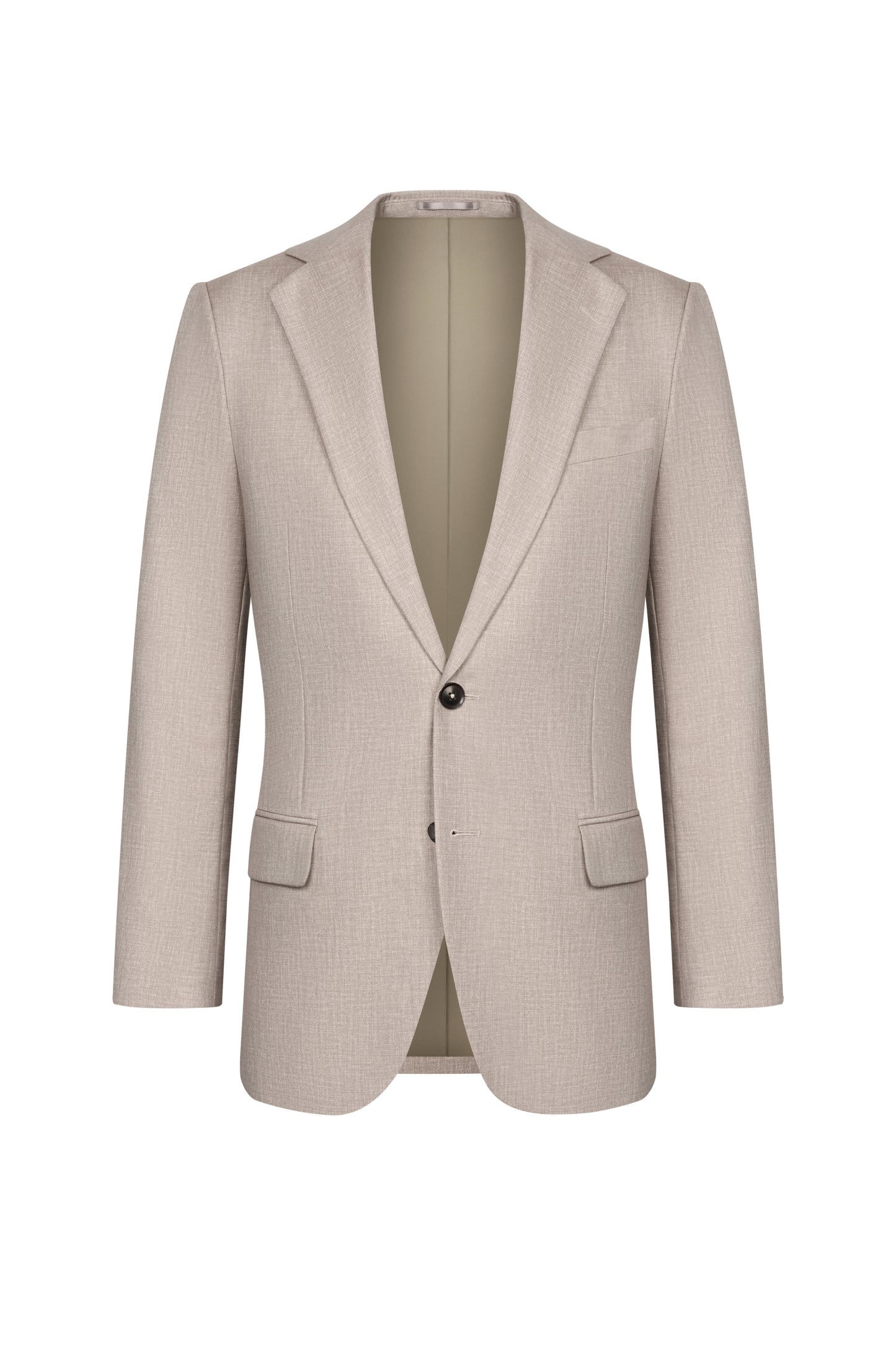 Dormeuil Beige Sharkskin Custom Suit