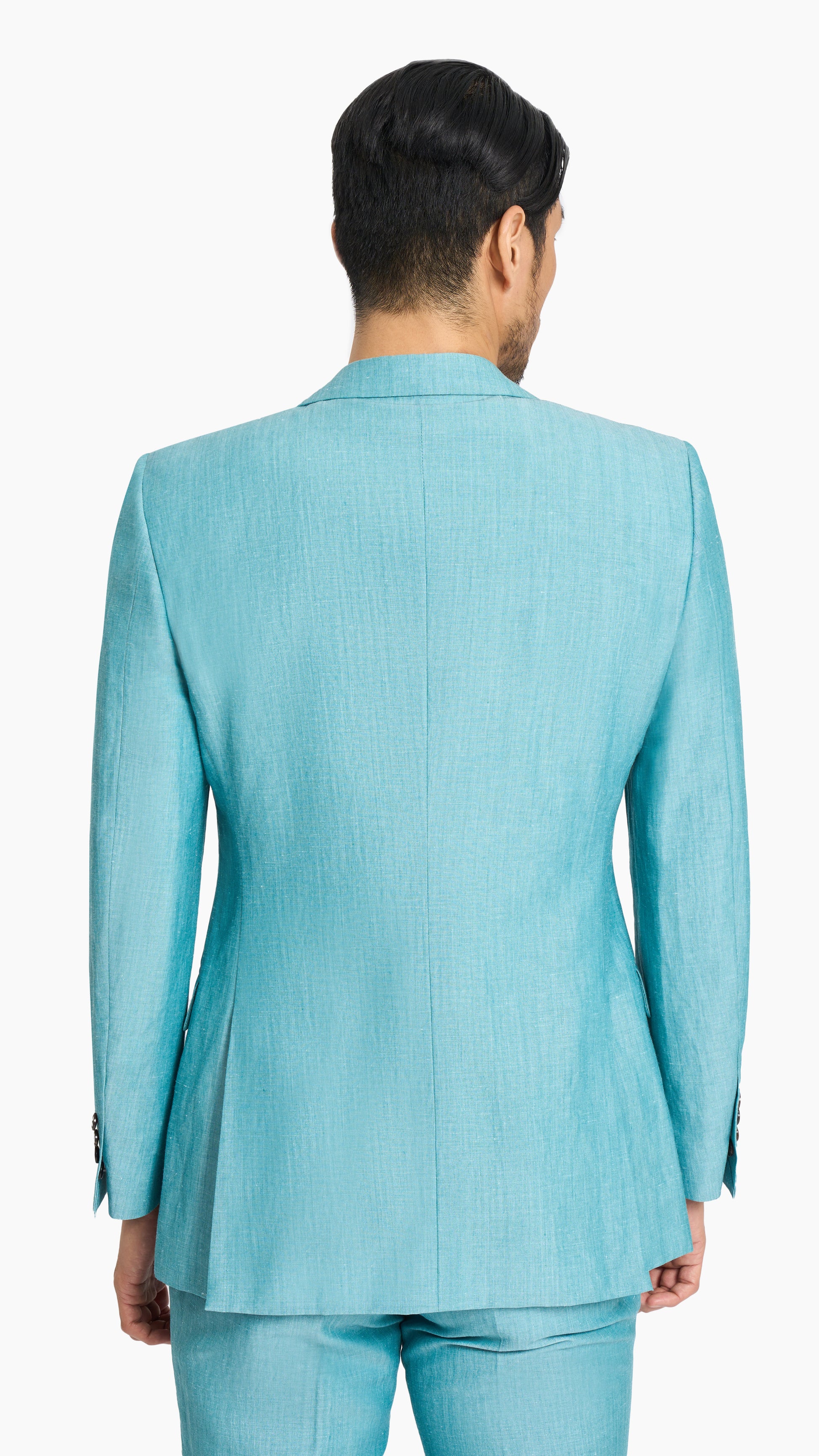 Teal Plain Weave Jacket