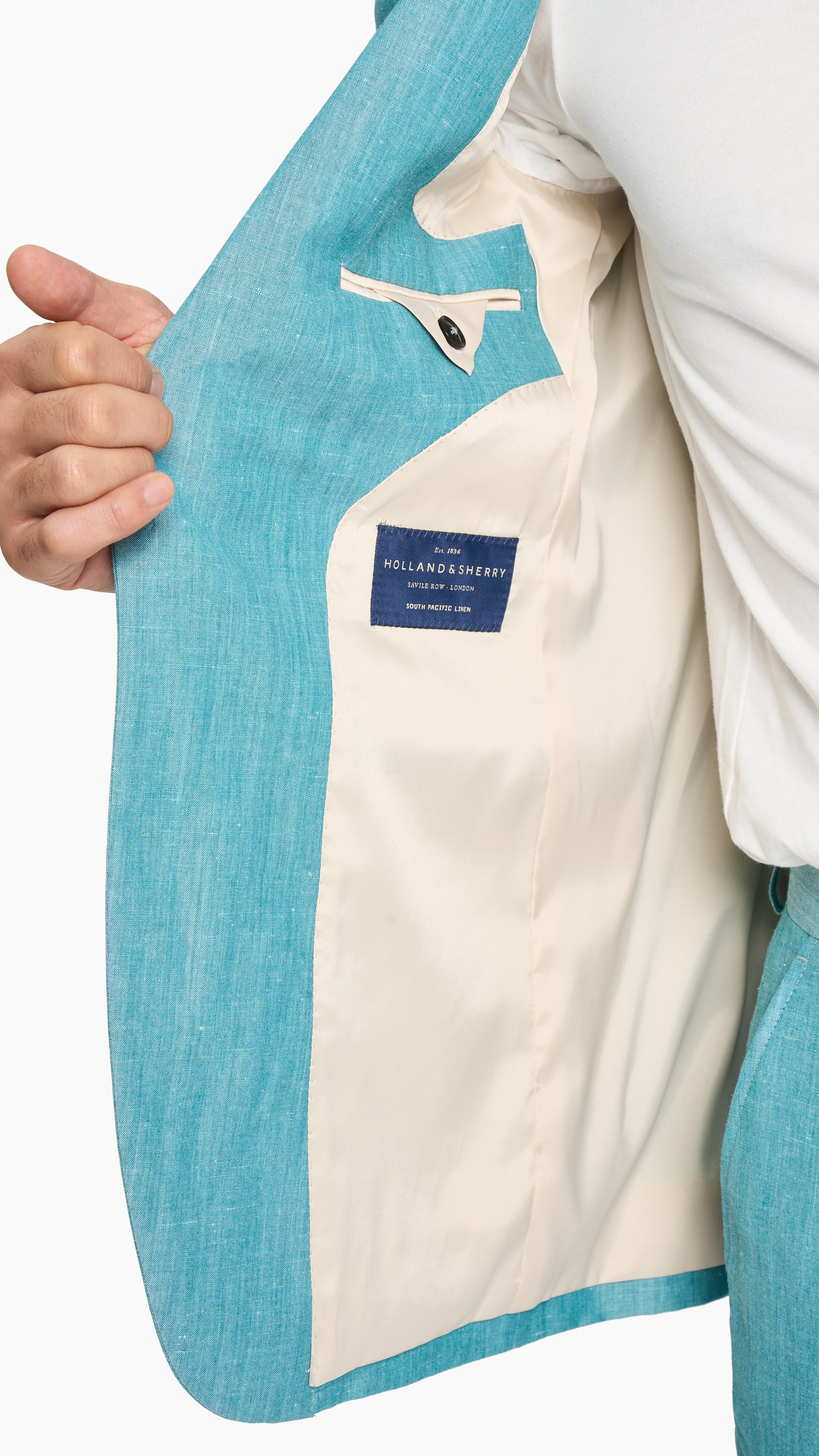 Teal Plain Weave Jacket