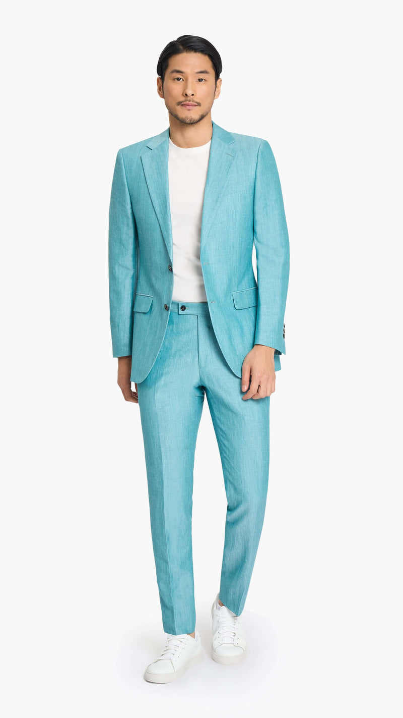 Holland & Sherry Teal Plain Weave Custom Suit