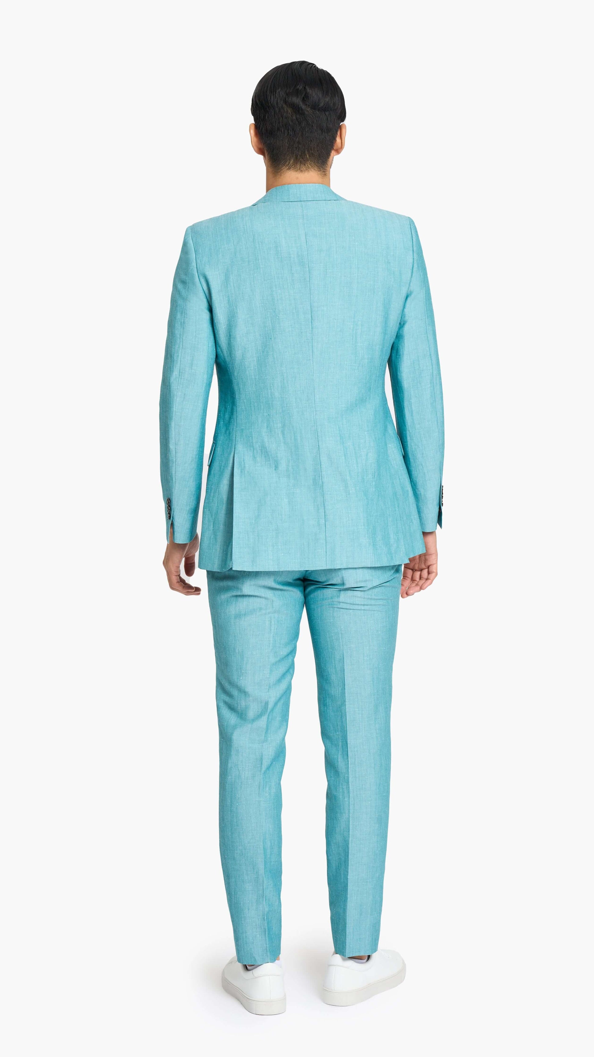Holland & Sherry Teal Plain Weave Custom Suit