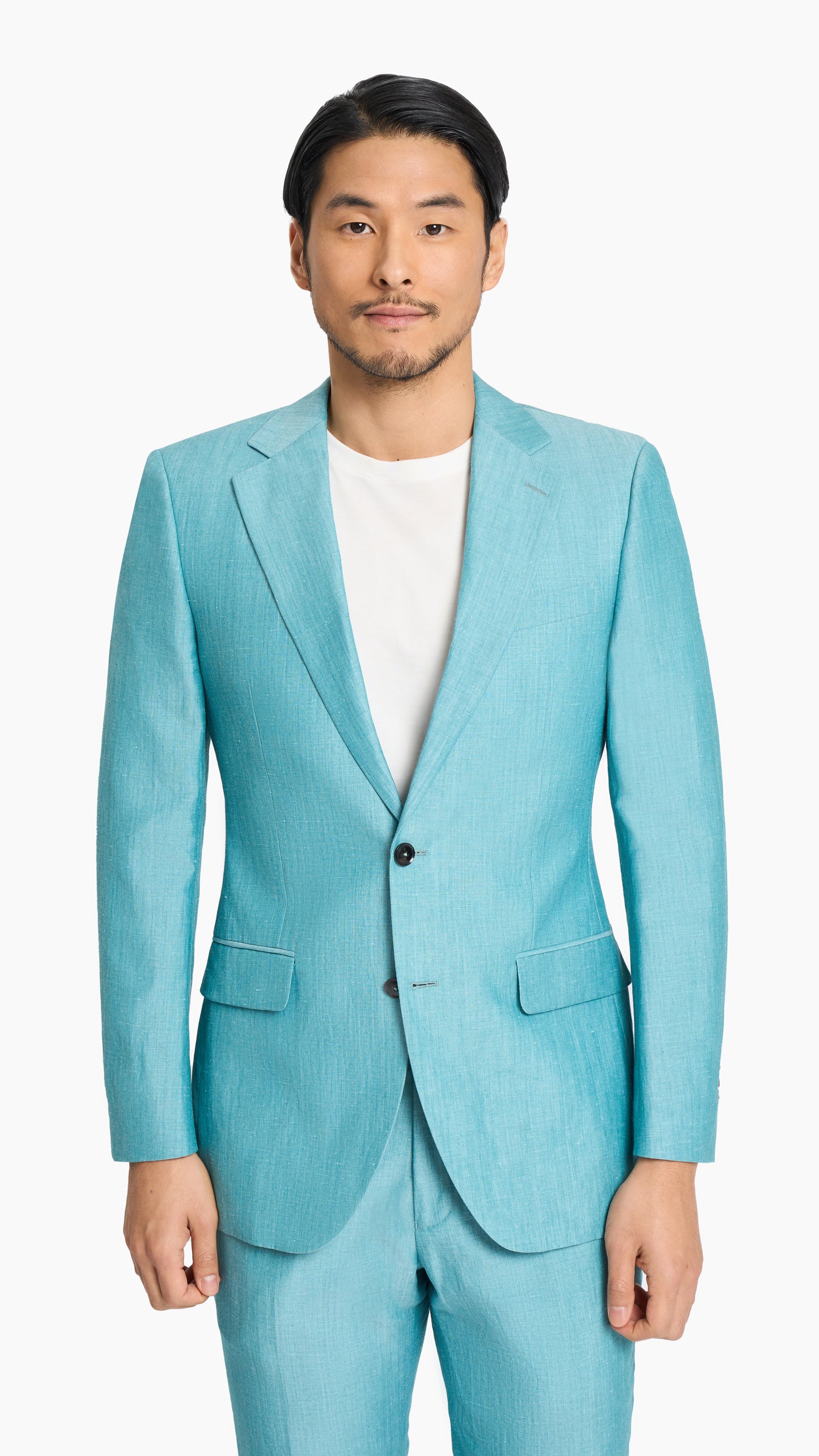 Teal Plain Weave Suit