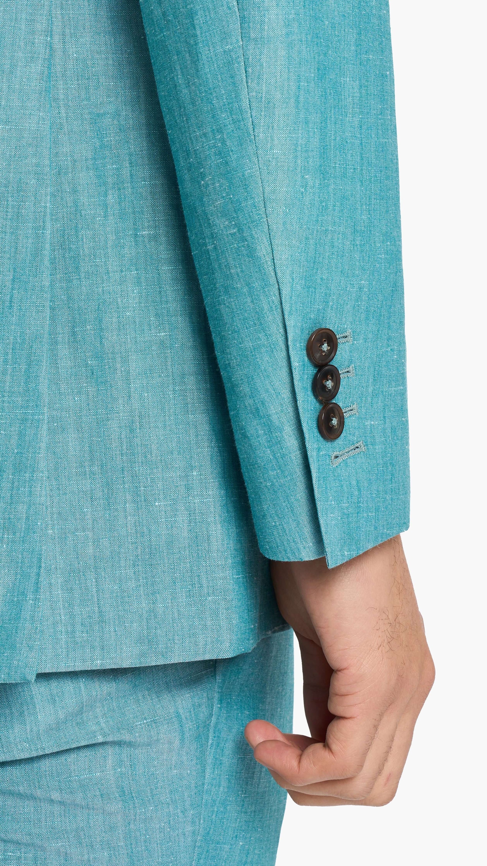 Holland & Sherry Teal Plain Weave Custom Suit
