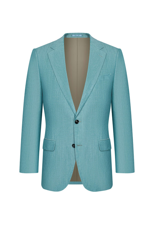 Holland & Sherry Teal Plain Weave Custom Suit