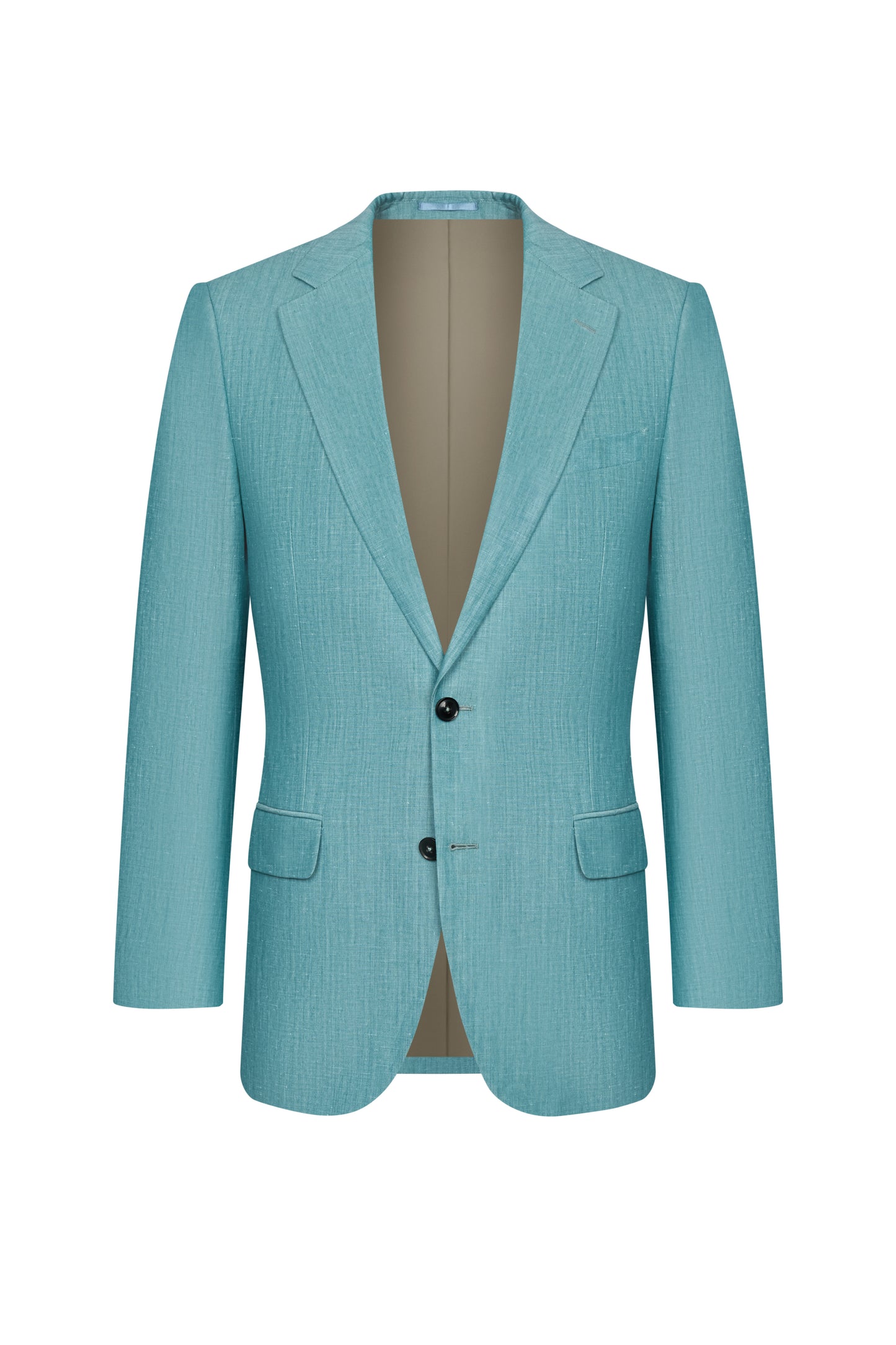 Teal Plain Weave Custom Suit