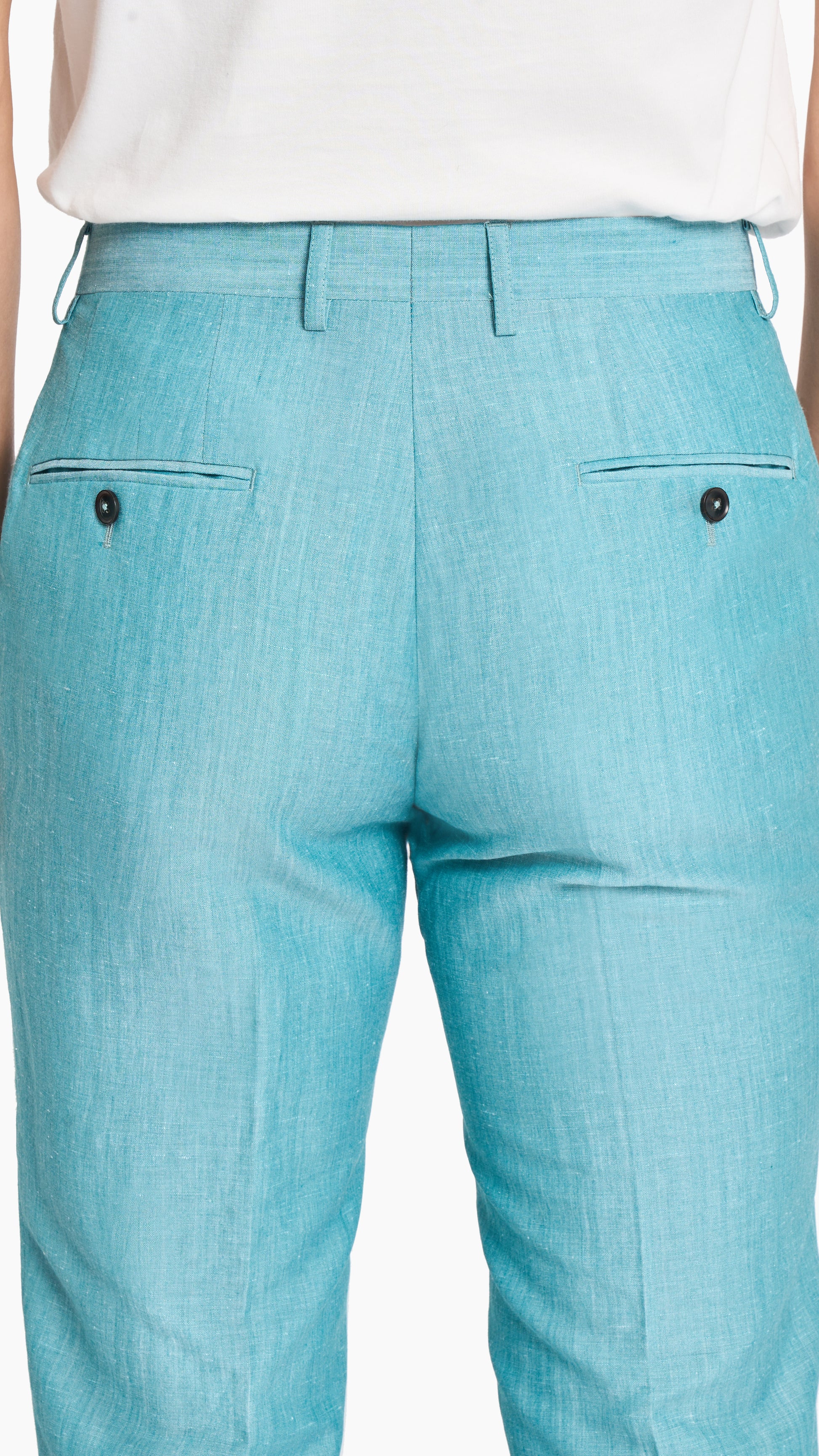 Teal Plain Weave Trouser