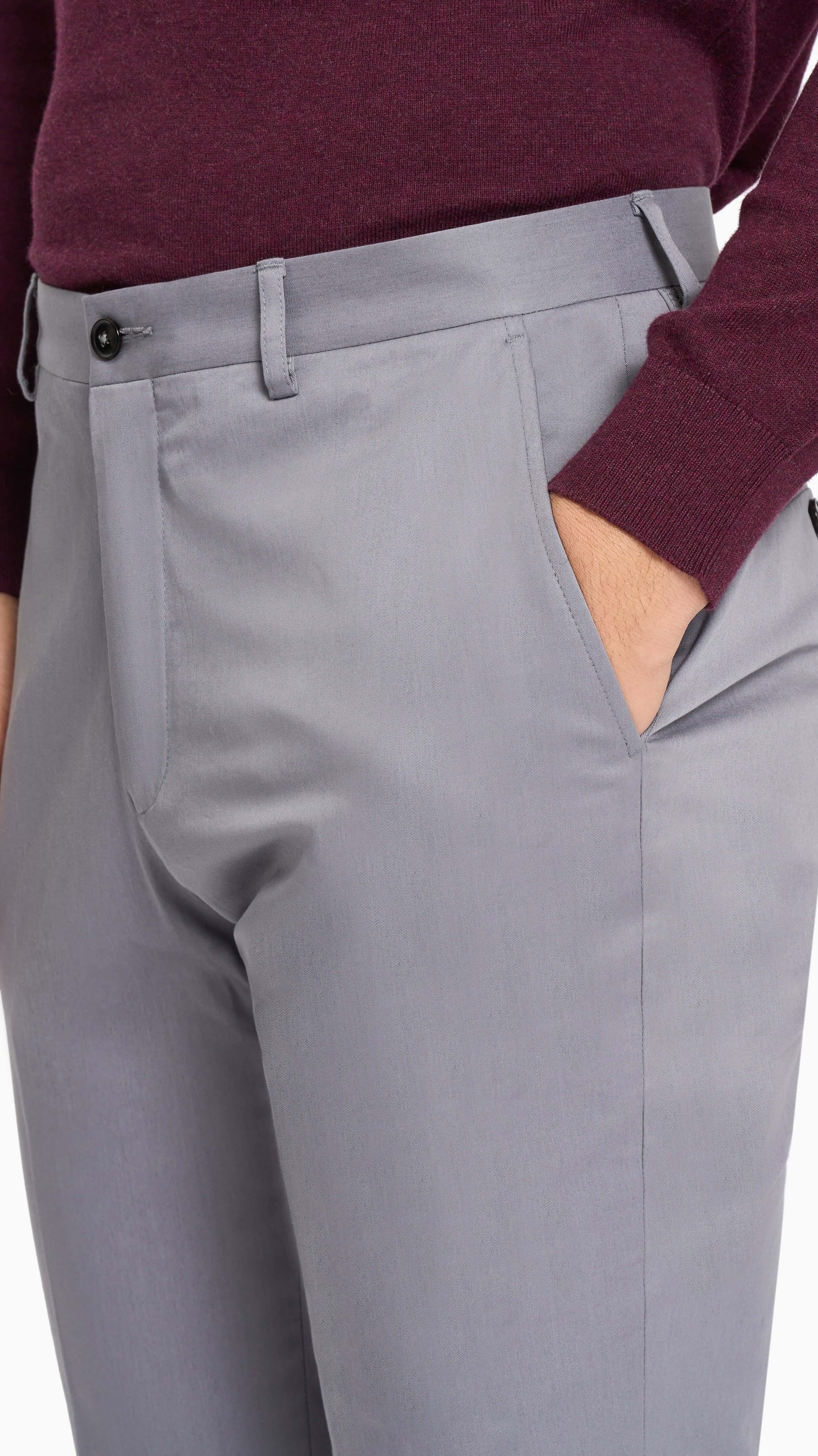 Tessuti di Sondrio Grey Twill Chino