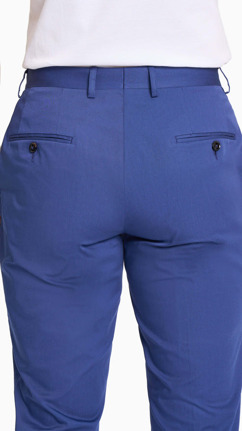 Tessuti di Sondrio Royal Blue Twill Custom Chino