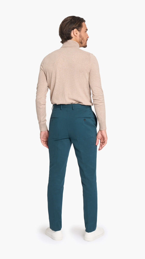 Tessuti di Sondrio Green Brushed Cotton Chino