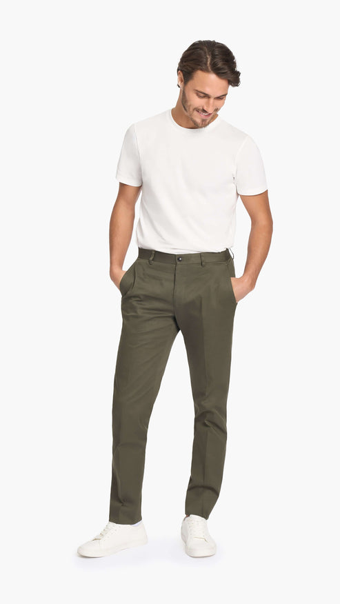 Dark Olive Twill Custom Chino