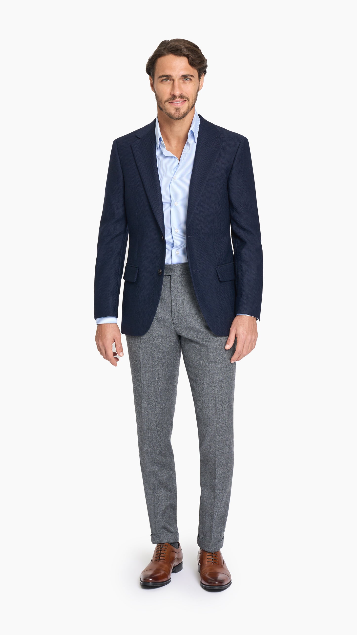 Steel Grey Flannel Custom Trouser