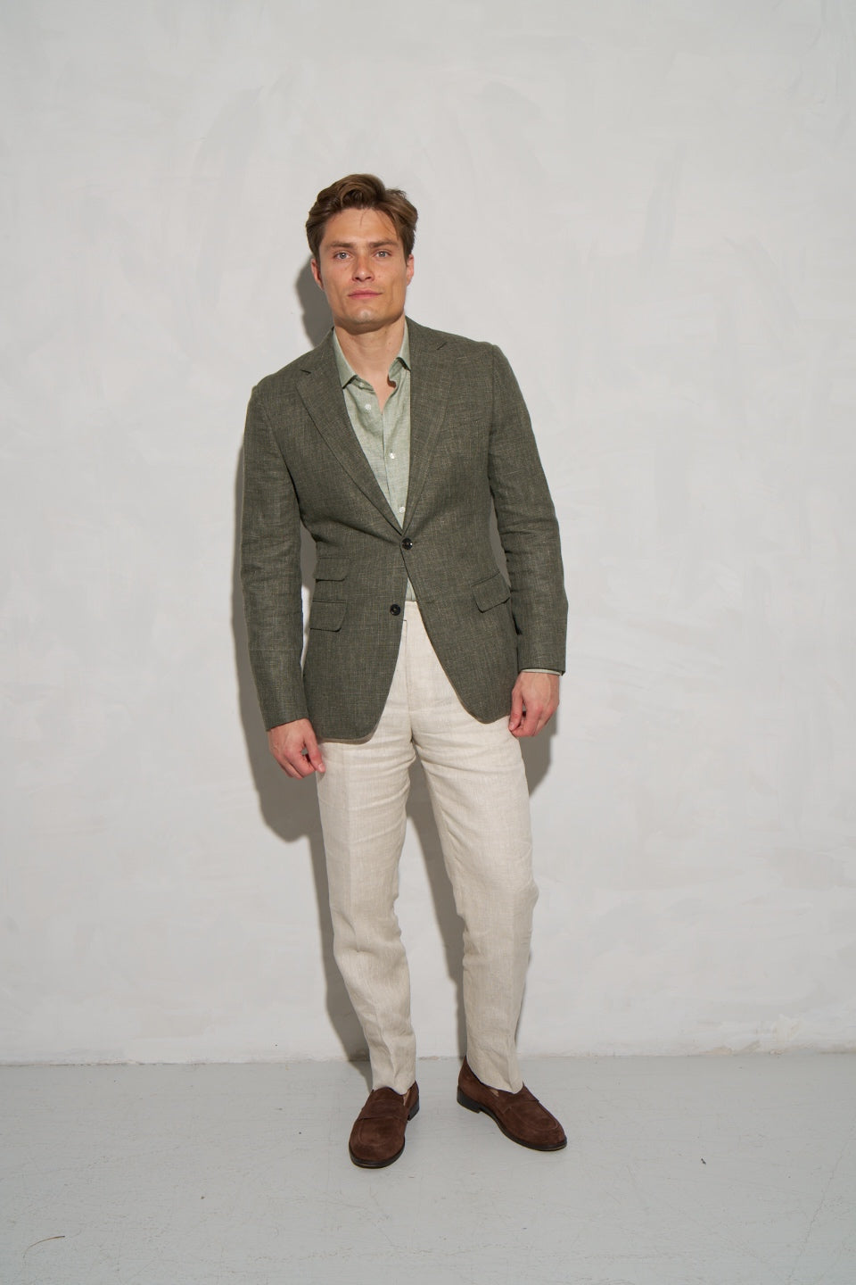 Green made-to-measure blazer