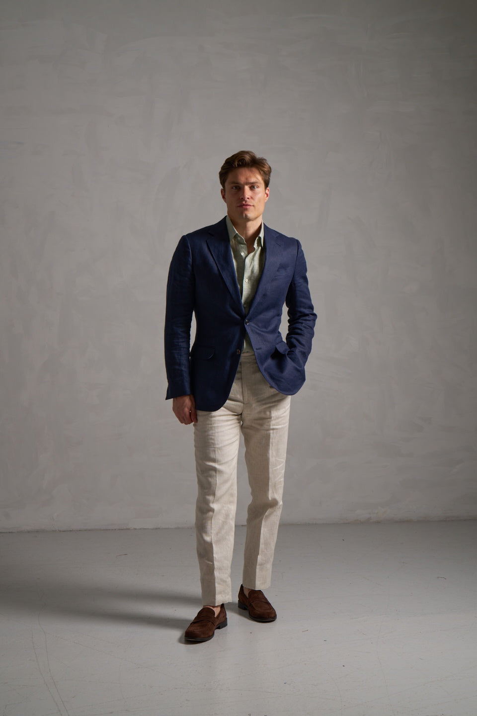 Navy made-to-measure blazer