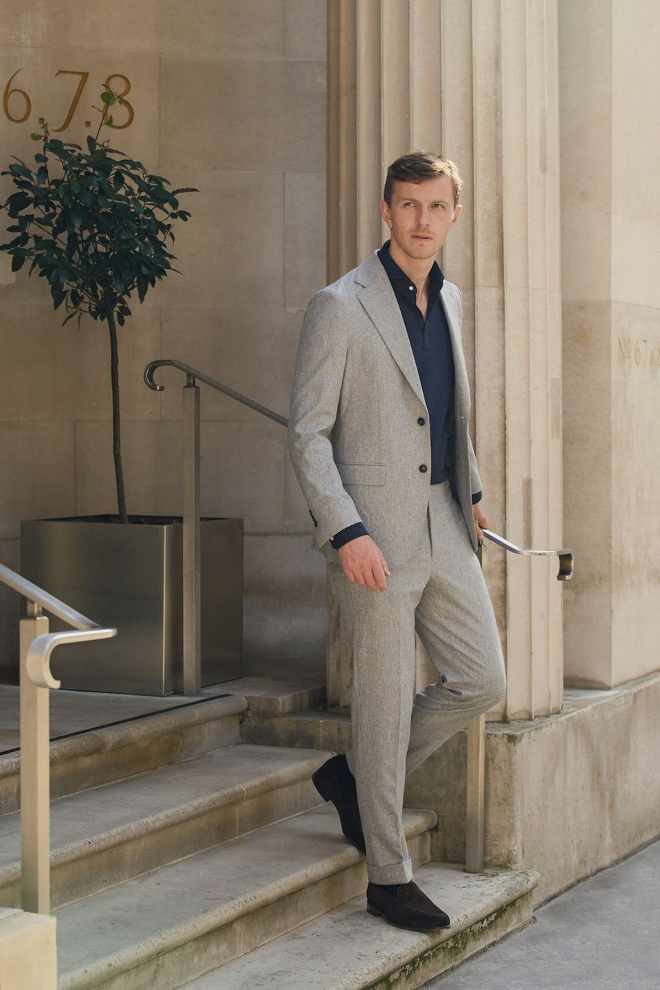 Light grey made-to-measure suit