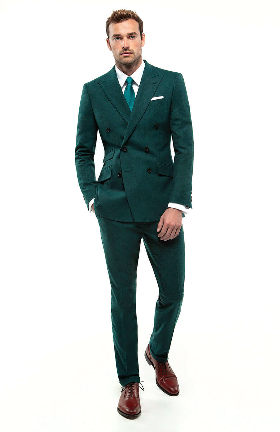 Forest Green Solid Flannel | Edit Suits